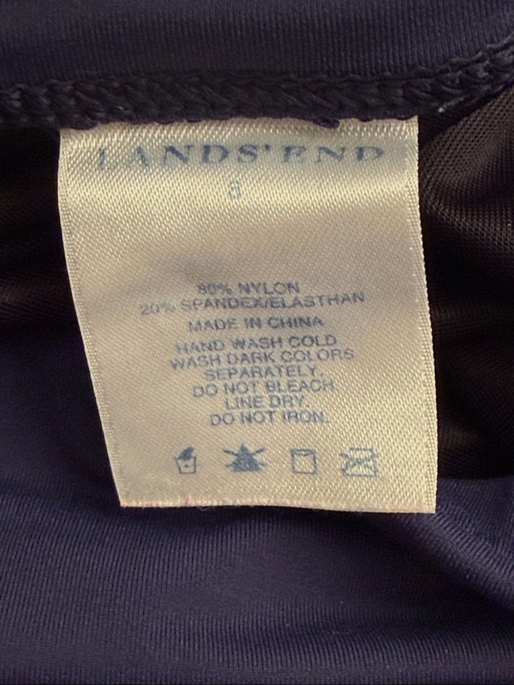 Lands End Deep Sea Navy Blue skirt swim bottom 8 - Picture 6 of 7